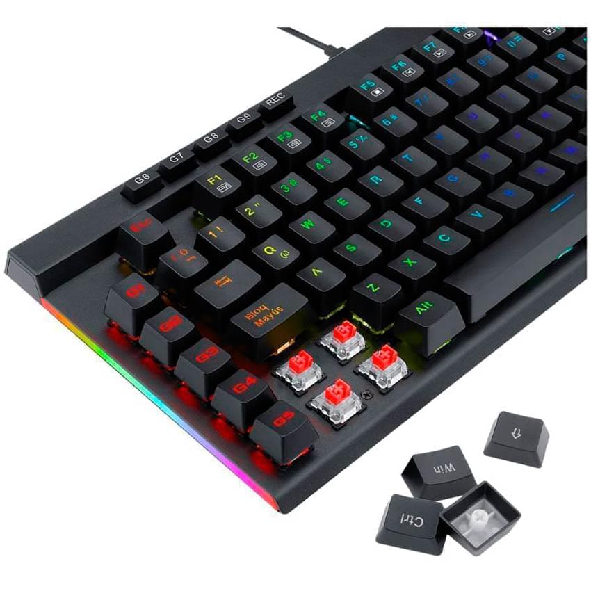 Teclado Mecanico Redragon Magic-Wand Pro Rgb Negro Switch Red